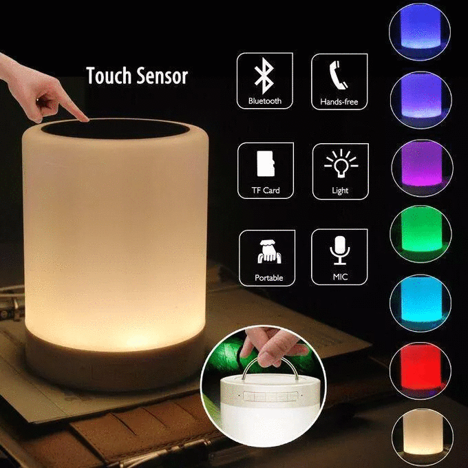 Portable Bluetooth Haut-Parleur Lecteur Tactile Pat lumière Sans Fil