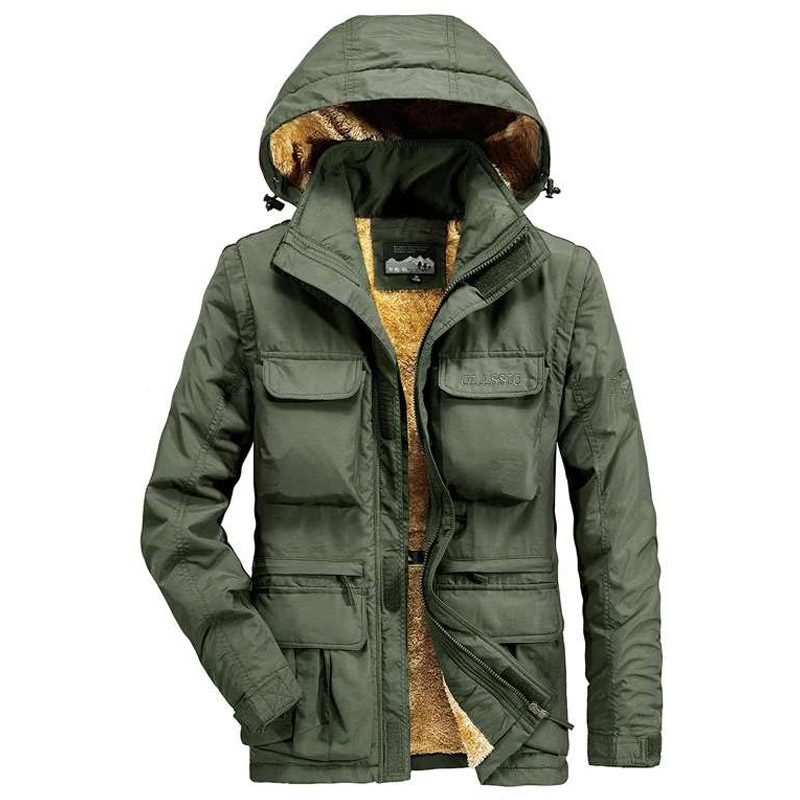 Blouson à Capuche Multi-Poches Beige Pour Homme