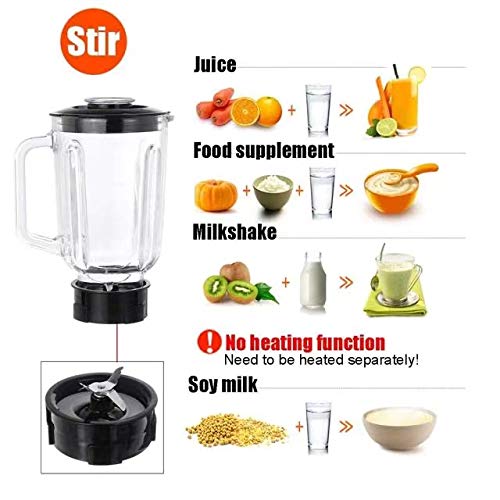 Sokany Blender Multi usage en Verre 1.5L - 450W - SK-144 - Inox