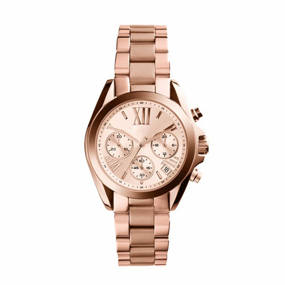 Montre Femme lux Doré Rose  En Acier inoxydable