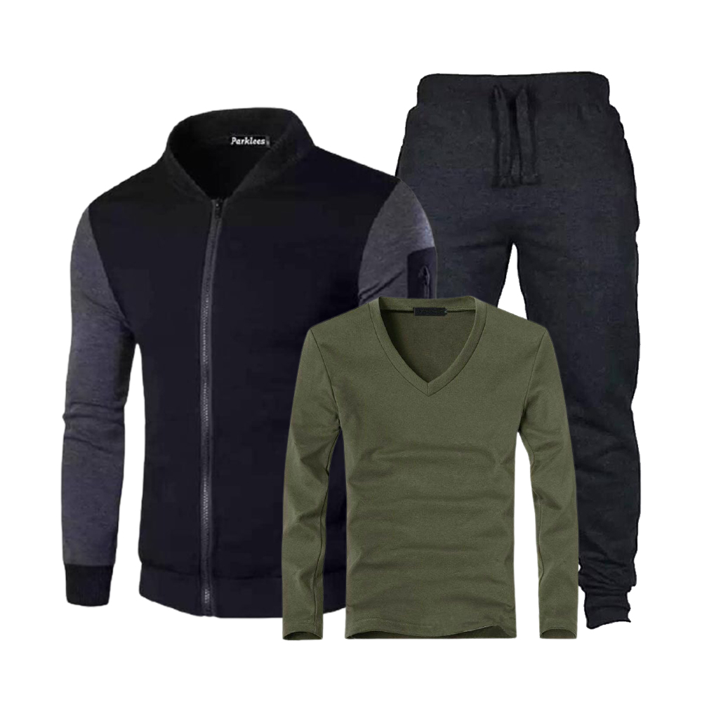 Pack Homme Gilet Noir Plus Pantalon +Pull