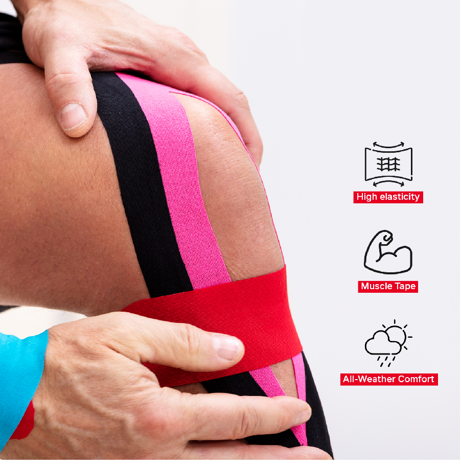 Bande anti-douleur et l'inflammation Kinesiology Tape 5mx5cm