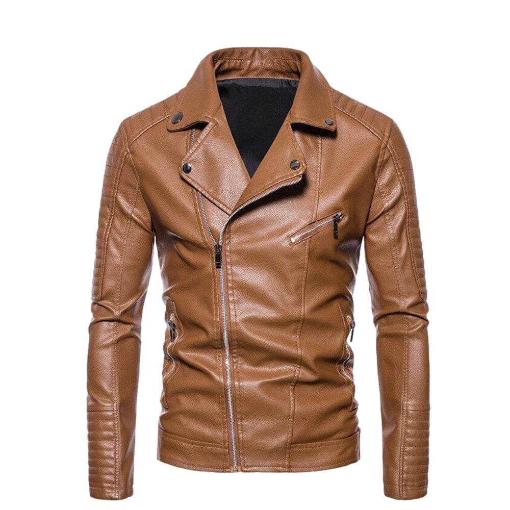 Veste En Similicuir Marron