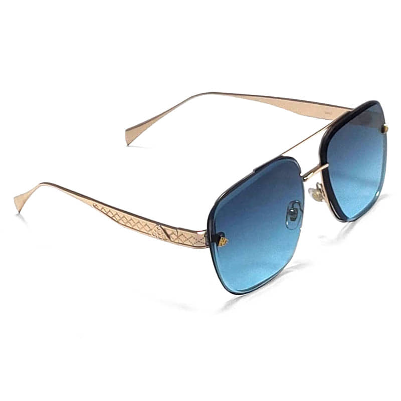 Lunette De Soleil Bleu Carré Pour Homme