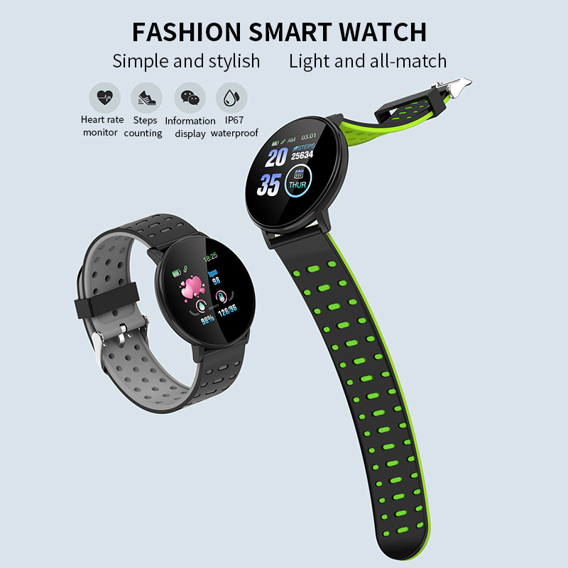 Smart Watch Noir Rond