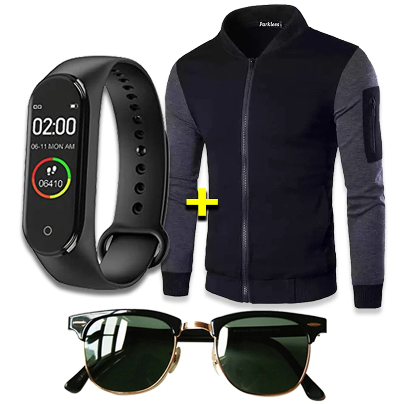 Pack Gilet Pour Homme Gris+ Montre Numérique+ Lunette