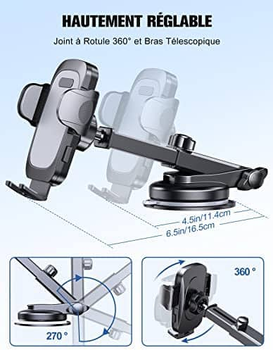 Support de Chargeur de Voiture Sans Fil