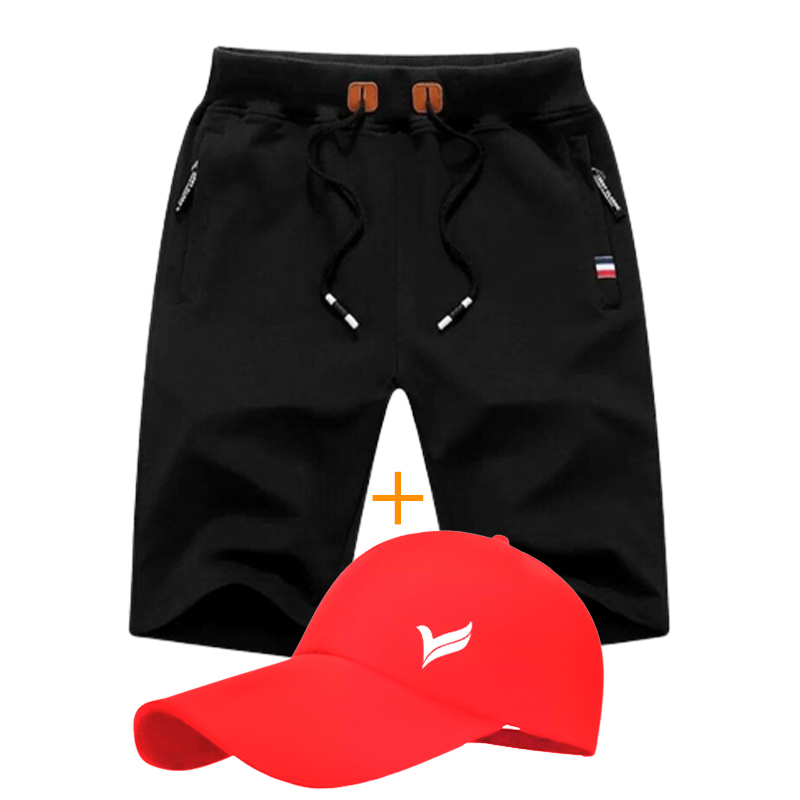 Pack Pour Homme Short Jogging En Coton + Casquette Avec Logo