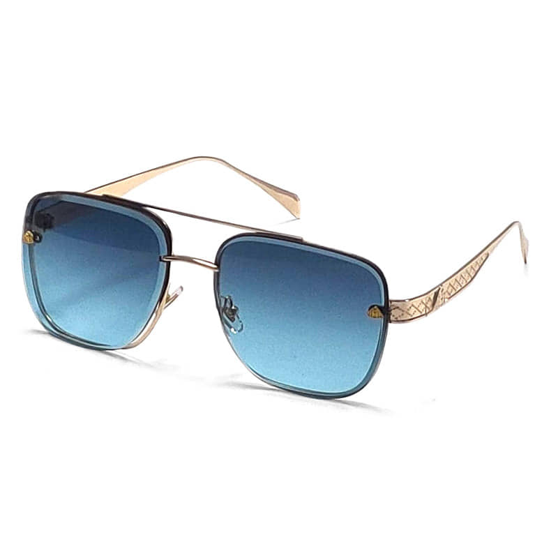 Lunette De Soleil Bleu Carré Pour Homme