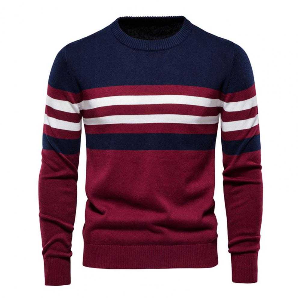 Pull à Col Rond En Laine Rouge Pour Homme