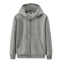 Sweat à Capuche Gris En Coton