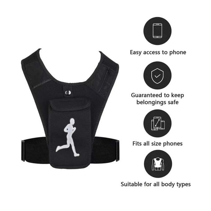 Gilet De Course - Respirant Avec Poche De Téléphone - Ajustable - Unisexe