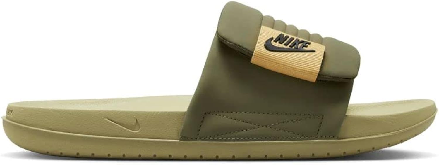 Nike mens Offcourt Adjust MEDIUM OLIVE/BLACK-WHEAT GOLD 